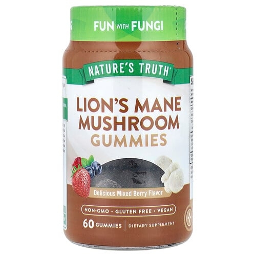 Nature S Truth Lion S Mane Mushroom Gummies Delicious Mixed Berry 60 Gummies product image