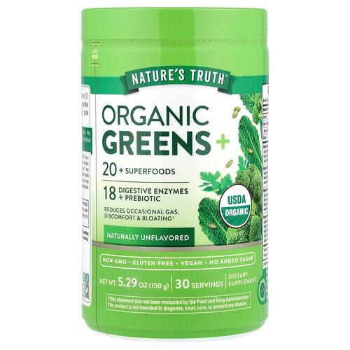 Nature S Truth Organic Greens Naturally Unflavored 5 29 Oz 150 G product image