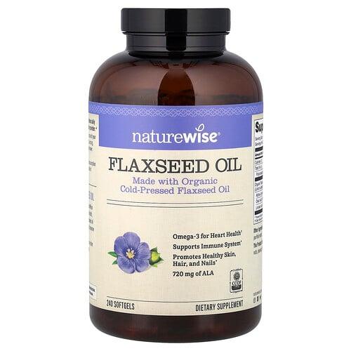 Naturewise Flaxseed Oil 240 Softgels product image
