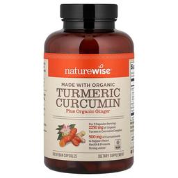 Naturewise Organic Turmeric Curcumin 180 Vegan Capsules