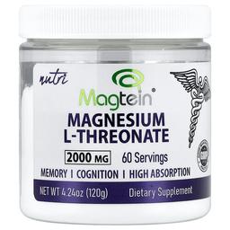 Nutri Magtein Magnesium L Threonate 4 24 Oz 120 G