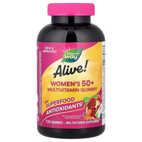Nature S Way Alive Women S 50 Multivitamin Gummy Mixed Berry 130 Gummies product image