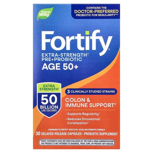 Nature S Way Fortify Pre Probiotic Age 50 30 Delayed Release Capsules product image