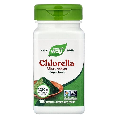 Nature S Way Chlorella Micro Algae 100 Capsules 410 Mg Per Capsule product image