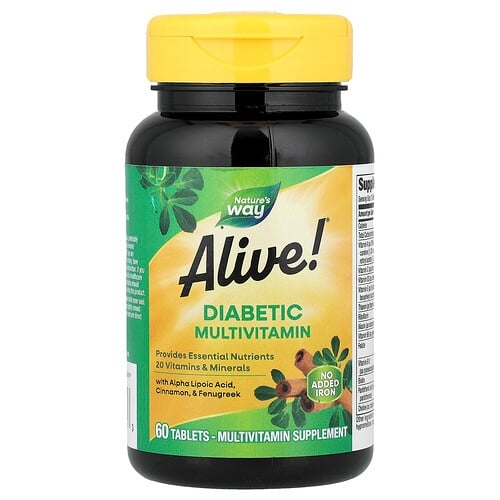 Nature S Way Alive Diabetic Multivitamin 60 Tablets product image