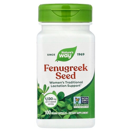 Nature S Way Fenugreek Seed 100 Vegan Capsules 565 Mg Per Capsule product image