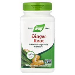 Nature S Way Ginger Root 180 Vegan Capsules 550 Mg Per Capsule