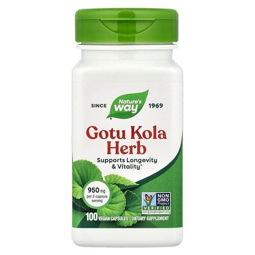 Nature S Way Gotu Kola Herb 100 Vegan Capsules 475 Mg Per Capsule