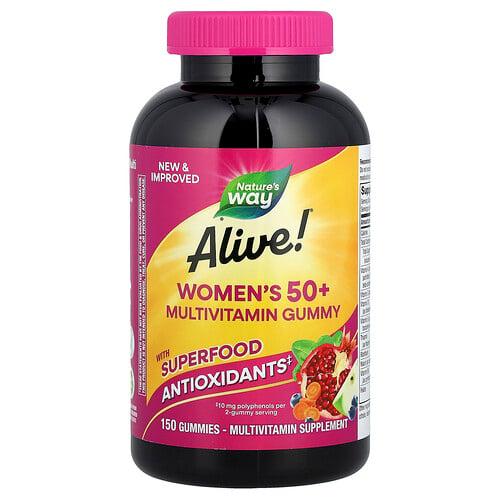 Nature S Way Alive Women S 50 Multivitamin Gummy Mixed Berry 150 Gummies product image
