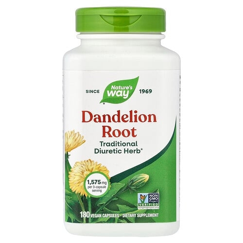 Nature S Way Dandelion Root 180 Vegan Capsules 525 Mg Per Capsule product image