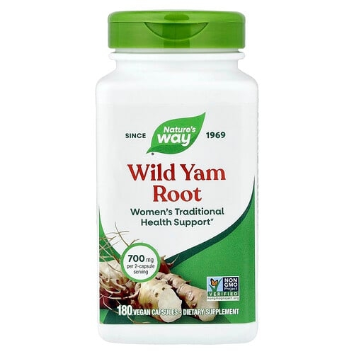 Nature S Way Wild Yam Root 180 Vegan Capsules 350 Mg Per Capsule product image