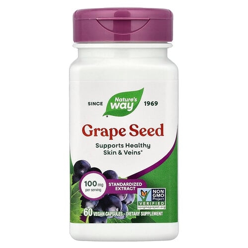 Nature S Way Grape Seed 100 Mg 60 Vegan Capsules product image