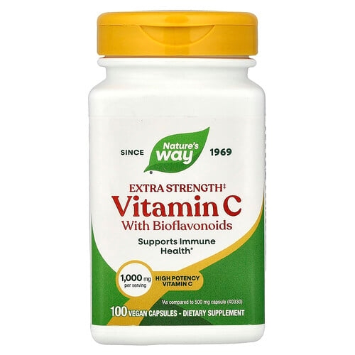 Nature S Way Vitamin C With Bioflavonoids 100 Vegan Capsules product image