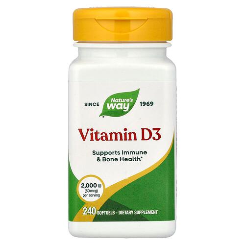 Nature S Way Vitamin D3 50 Mcg 2 000 Iu 240 Softgels product image