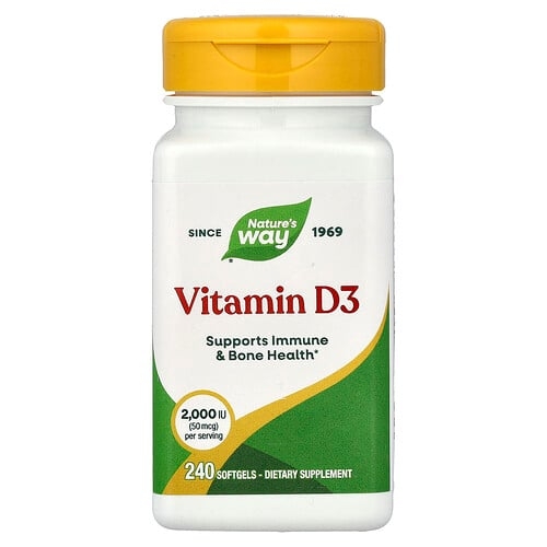 Nature S Way Vitamin D3 50 Mcg 2 000 Iu 240 Softgels product image