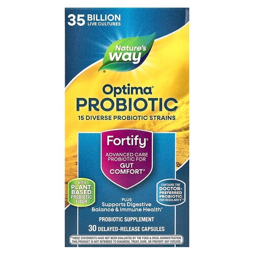 Nature S Way Optima Probiotic Fortify Gut Comfort 35 Billion 30 Delayed Release Capsules product image