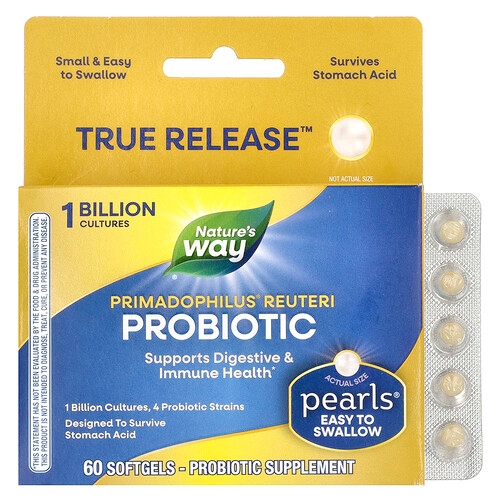 Nature S Way Primadophilus Reuteri Probiotic 1 Billion Cfu 60 Softgels product image