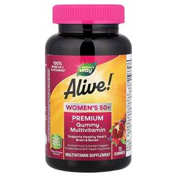 Nature S Way Alive Women S 50 Premium Gummy Multivitamin Cherry Grape 75 Gummies