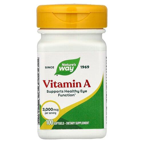 Nature S Way Vitamin A 3 000 Mcg 100 Softgels product image