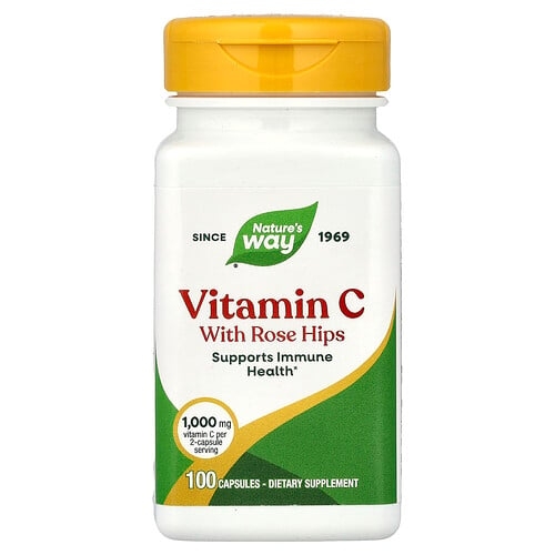 Nature S Way Vitamin C With Rose Hips 100 Capsules product image