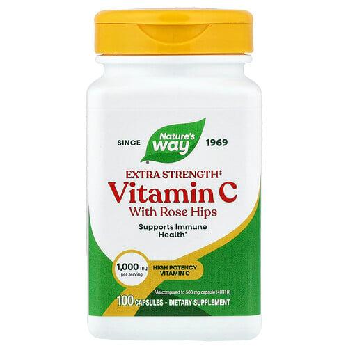 Nature S Way Vitamin C With Rose Hips 100 Capsules product image