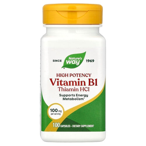 Nature S Way Vitamin B1 100 Mg 100 Capsules product image
