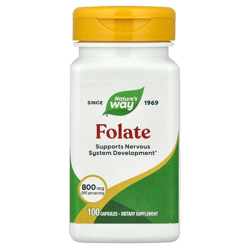 Nature S Way Folate 800 Mcg Dfe 100 Capsules product image