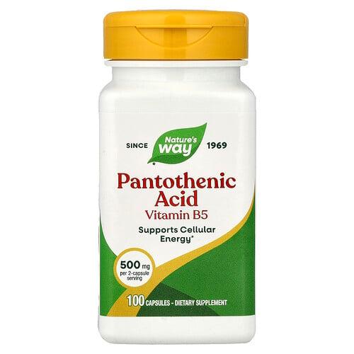 Nature S Way Pantothenic Acid Vitamin B5 100 Capsules product image