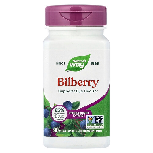 Nature S Way Bilberry 90 Vegan Capsules product image