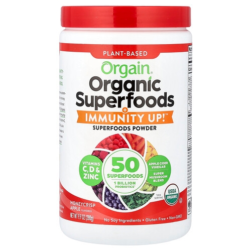 Orgain Organic Superfoods Immunity Up Plant Based Honeycrisp Apple 9 9 Oz 280 G product image