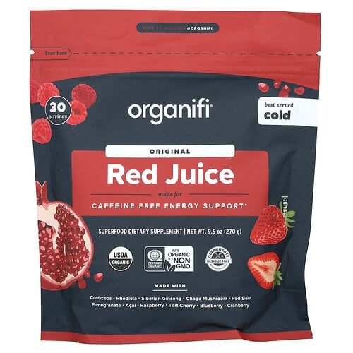Organifi Original Red Juice Caffeine Free 9 5 Oz 270 G product image