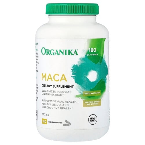 Organika Maca 750 Mg 180 Vegetarian Capsules product image