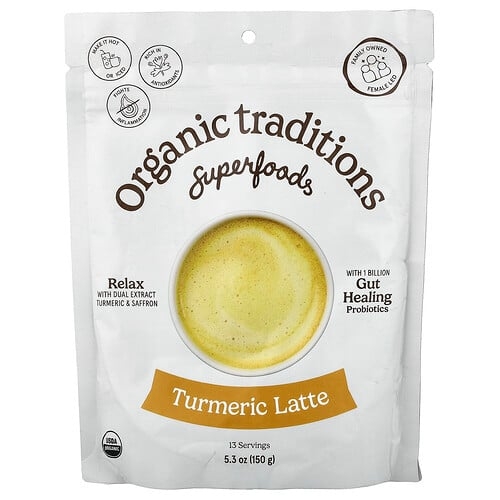 Organic Traditions Superfoods Turmeric Latte 5 3 Oz 150 G product image