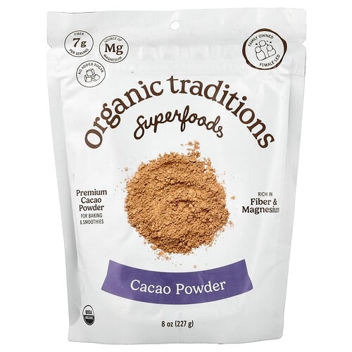 Organic Traditions Superfoods Cacao Powder 8 Oz 227 G product image