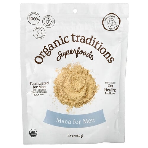 Organic Traditions Maca For Men With Probiotics 5 3 Oz 150 G product image