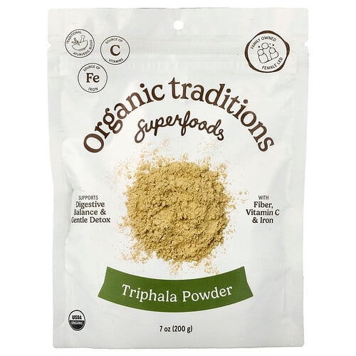 Organic Traditions Superfoods Triphala Powder 7 Oz 200 G product image