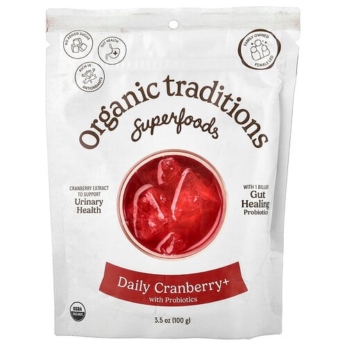 Organic Traditions Superfoods Daily Cranberry With Probiotics 3 5 Oz 100 G product image