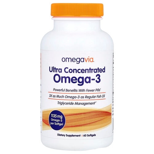 Omegavia Ultra Concentrated Omega 3 1 135 Mg 60 Softgels product image