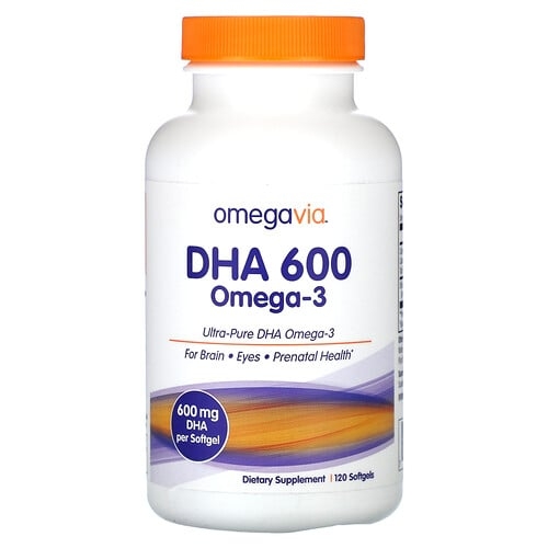 Omegavia Dha 600 Omega 3 120 Softgels product image