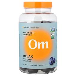 Om Mushrooms Relax Mushroom Gummies Blueberry 56 Vegan Gummies