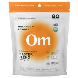 Om Mushrooms Mushroom Powder 10 Mushroom Complex Master Blend Ashwagandha 6 34 Oz 180 G