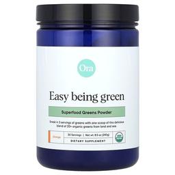 Ora Easy Being Green Superfood Greens Powder Orange 8 5 Oz 240 G
