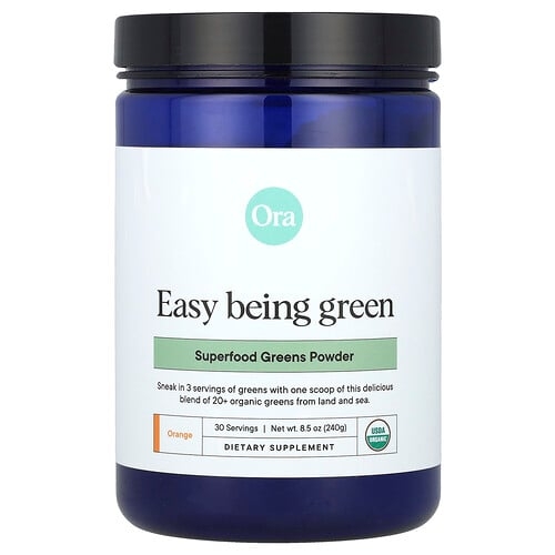 Ora Easy Being Green Superfood Greens Powder Orange 8 5 Oz 240 G product image