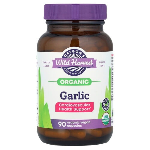 Oregon S Wild Harvest Organic Garlic 90 Organic Vegan Capsules 525 Mg Per Capsule product image