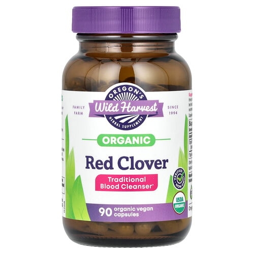 Oregon S Wild Harvest Organic Red Clover 90 Organic Vegan Capsules 350 Mg Per Capsule product image