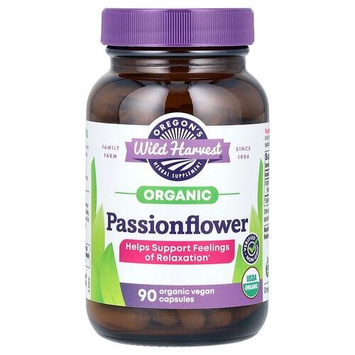 Oregon S Wild Harvest Organic Passionflower 90 Organic Vegan Capsules 400 Mg Per Capsule product image