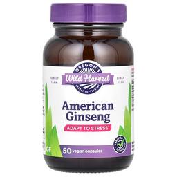 Oregon S Wild Harvest American Ginseng 50 Vegan Capsules 500 Mg Per Capsule