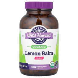 Oregon S Wild Harvest Organic Lemon Balm 180 Organic Vegan Capsules 375 Mg Per Capsule