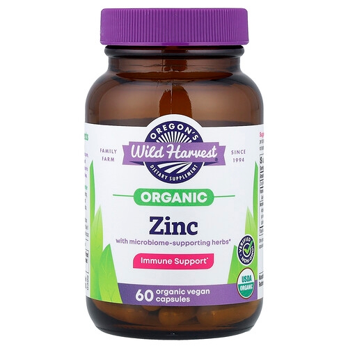 Oregon S Wild Harvest Organic Zinc 60 Organic Vegan Capsules product image