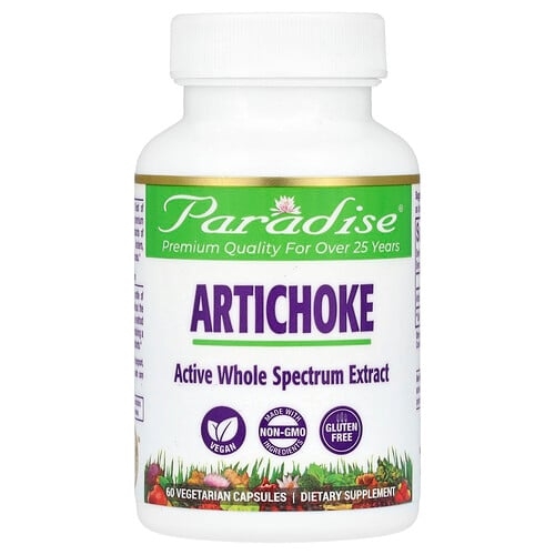 Paradise Herbs Artichoke 60 Vegetarian Capsules 250 Mg Per Capsule product image